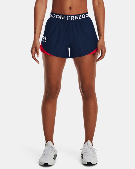 Women's UA Freedom Play Up Shorts, Blue, pdpMainDesktop image number 0